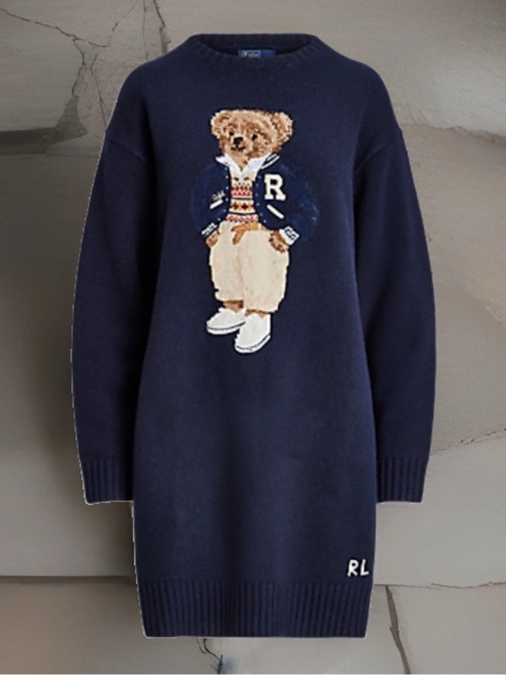 Polo Ralph Lauren Polo Bear Wool Cashmere Sweater Dress
